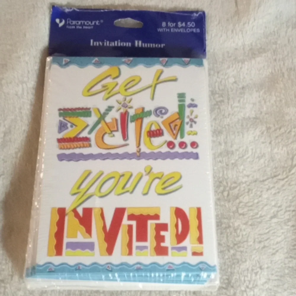 10 DIFFERENT ASSORTED INVITATIONS!  MIX OF THANK YOU BIRTHDAYS & HOLIDAYS + MORE
